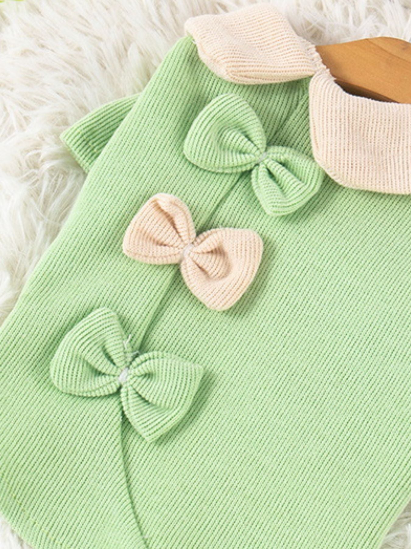 Bow-Accent Pet Top – Soft Structured Polyester Shirt for Dogs & Cats – view 3