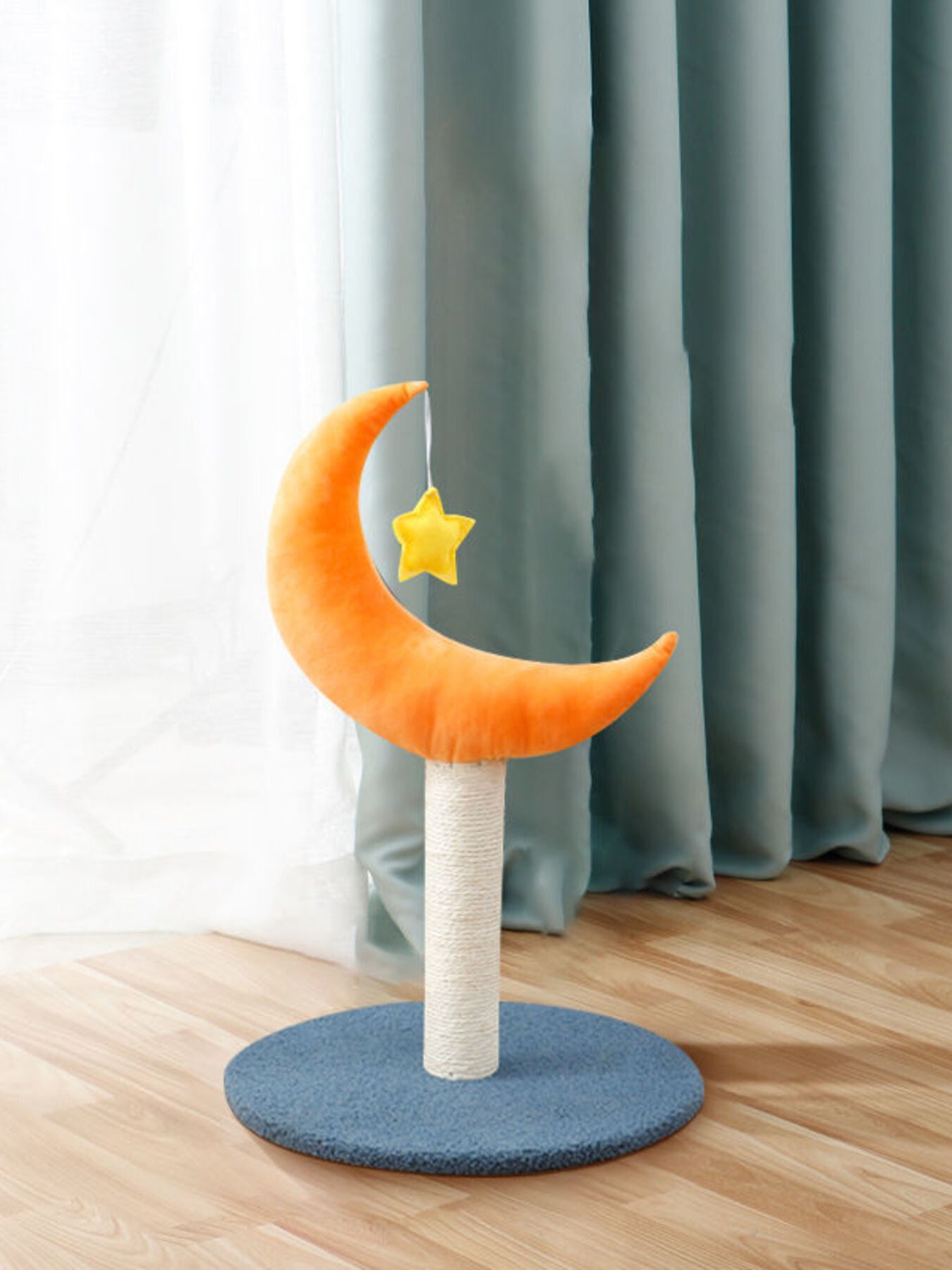Cat Scratching Post with Bed & Hanging Toy – Polyester 3-in-1 Cat Furniture – view 18