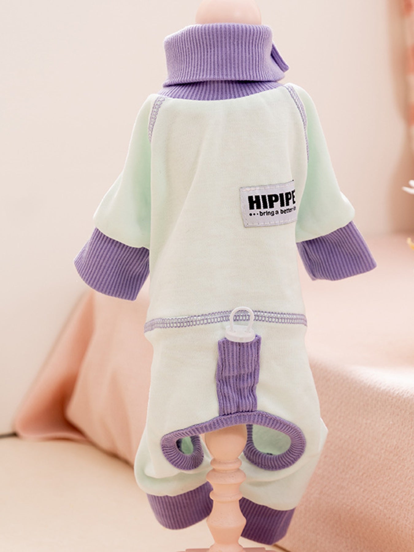 Contrast Soft Pet Pajamas – Pocketed One-Piece Loungewear for Dogs & Cats – view 5
