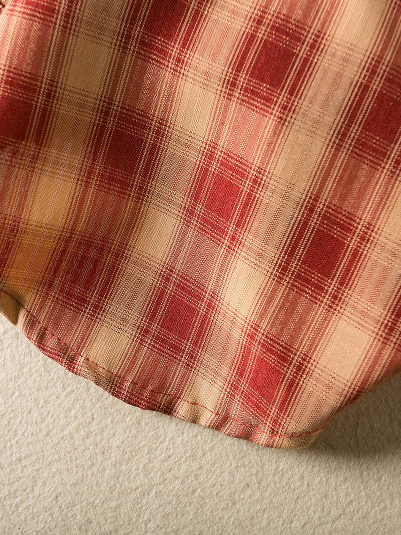 Plaid Button-Down Pet Shirt – Classic Polyester Dog & Cat Shirt with Pocket – view 12