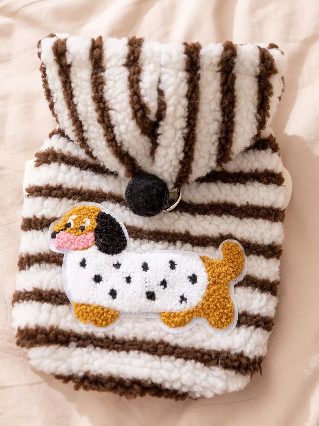 Striped Hooded Plush Pet Sweater – Cozy Hoodie for Dogs & Cats, XS–2XL – view 16