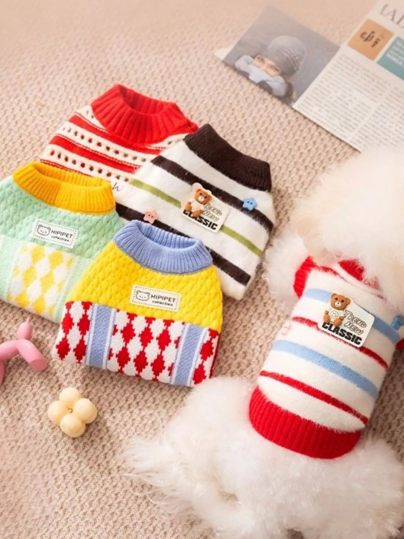 Warm Knitted Pet Sweater – Soft Stretch Pullover for Dogs & Cats – view 11