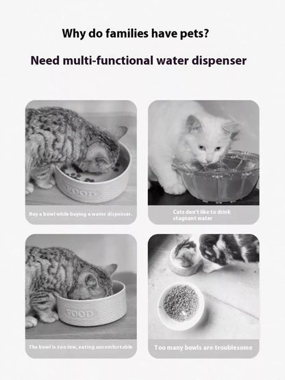2-in-1 Electric Pet Water Dispenser and Food Bowl – view 3