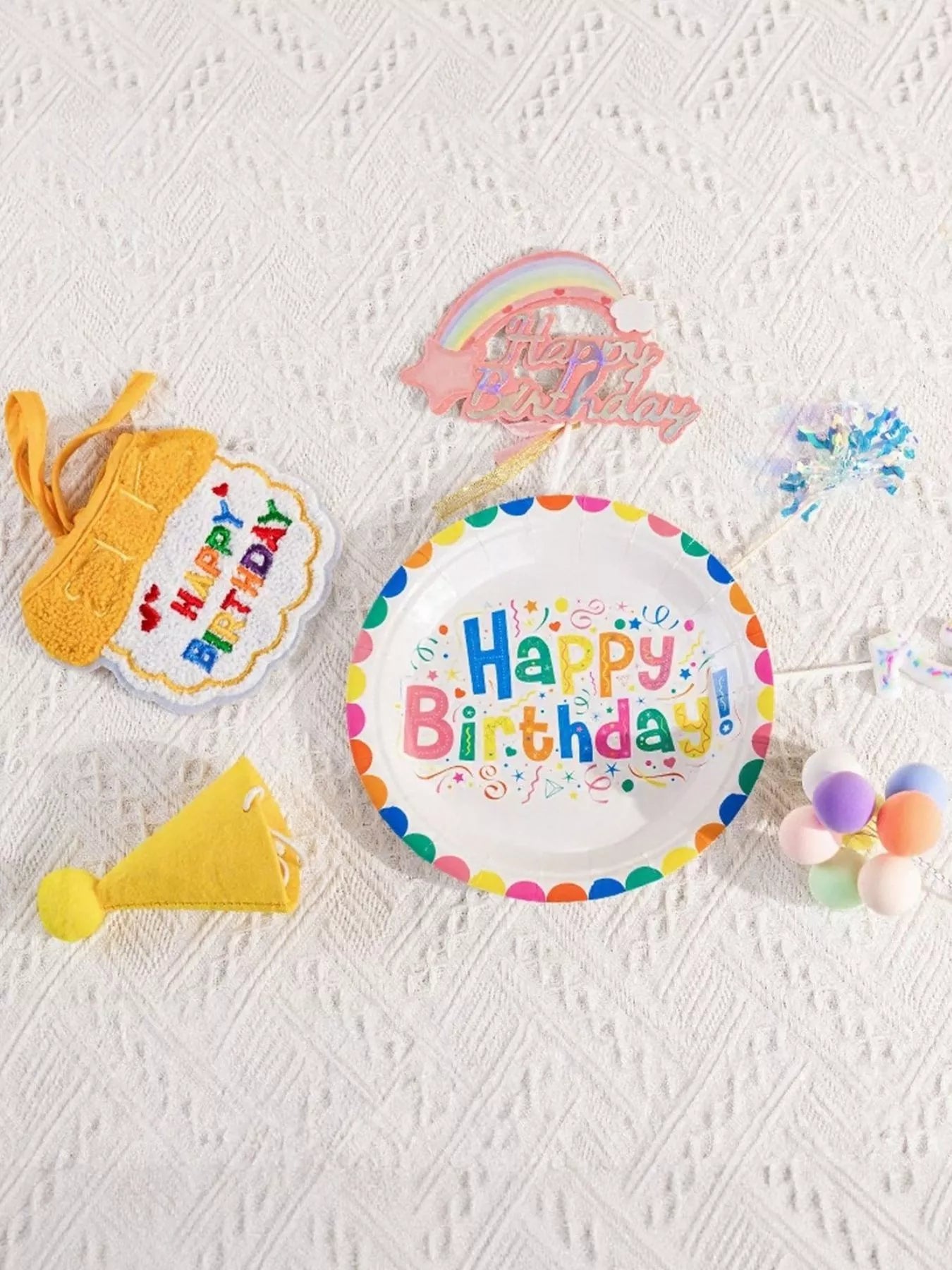 7-Piece Pet Birthday Party Set – Hat & Scarf Celebration Kit for Dogs & Cats – view 6