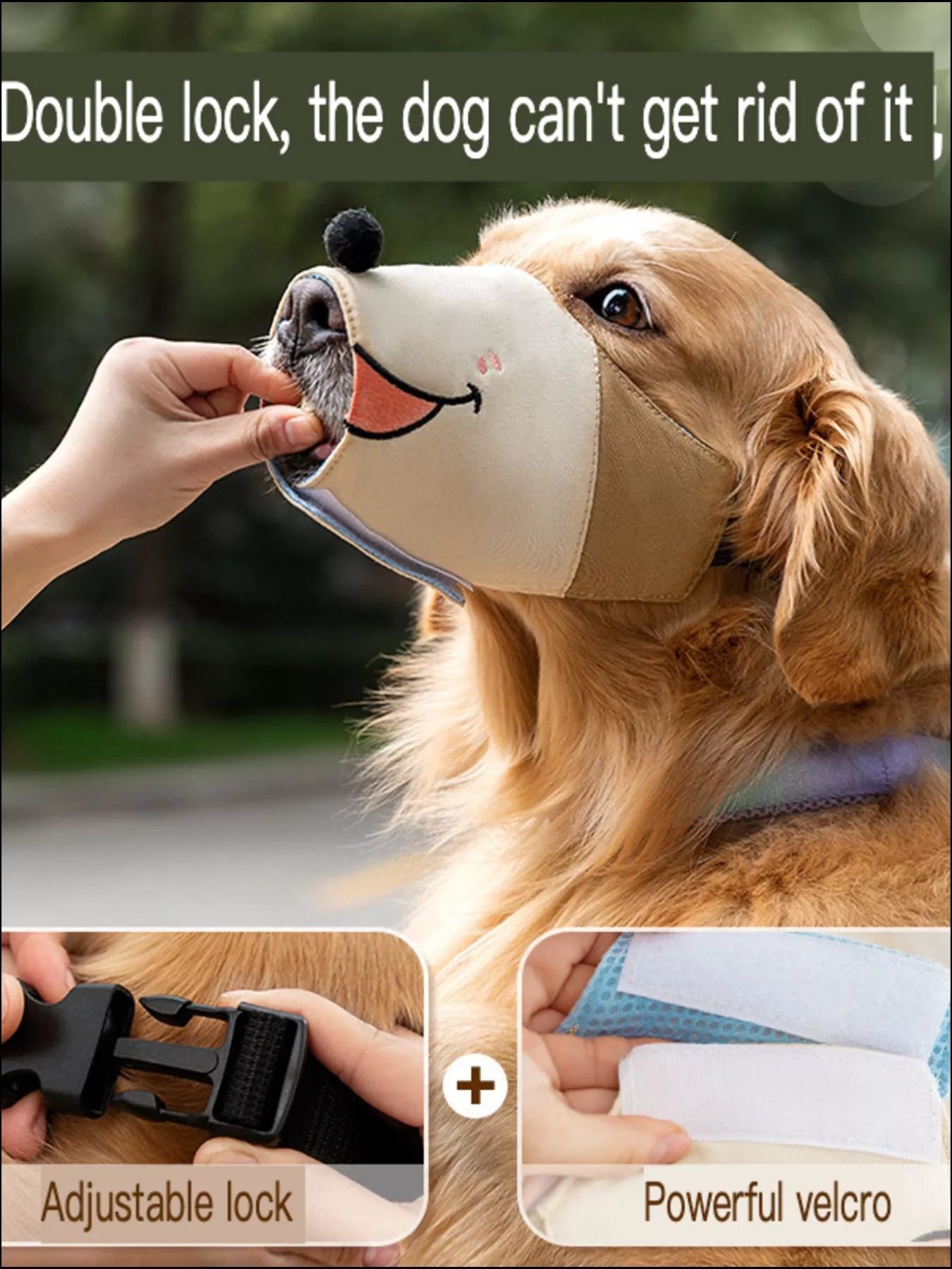 Adjustable Anti-Bite Dog Muzzle – Breathable Safety Muzzle for Small to Large Dogs – view 4