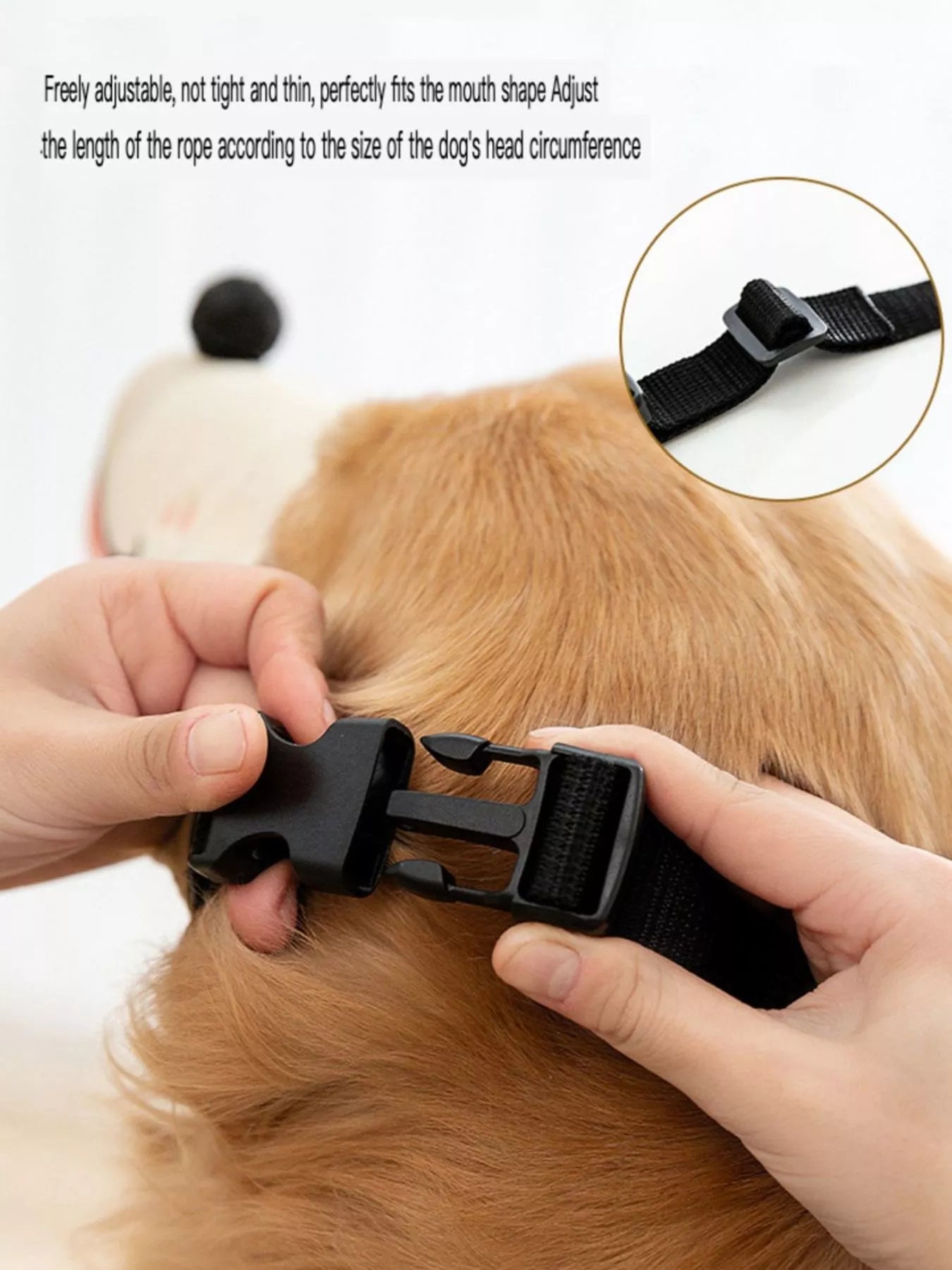 Adjustable Anti-Bite Dog Muzzle – Breathable Safety Muzzle for Small to Large Dogs – view 7
