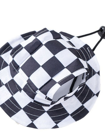 Adjustable Chin Strap Pet Bucket Hat – Secure Polyester Sun Hat for Dogs & Cats – view 12