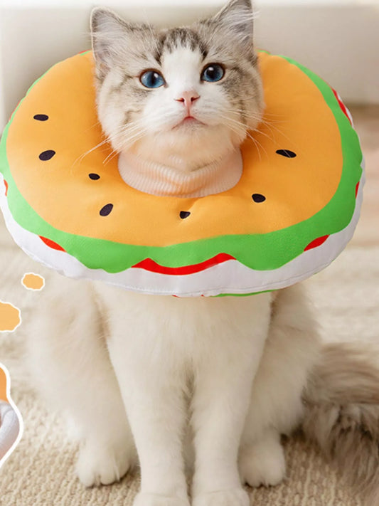 Adjustable cute food-shaped pet collar, soft everyday collar for dogs and cats