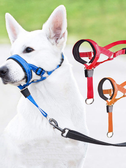 Adjustable soft polyester dog muzzle, safety muzzle for small to large dogs