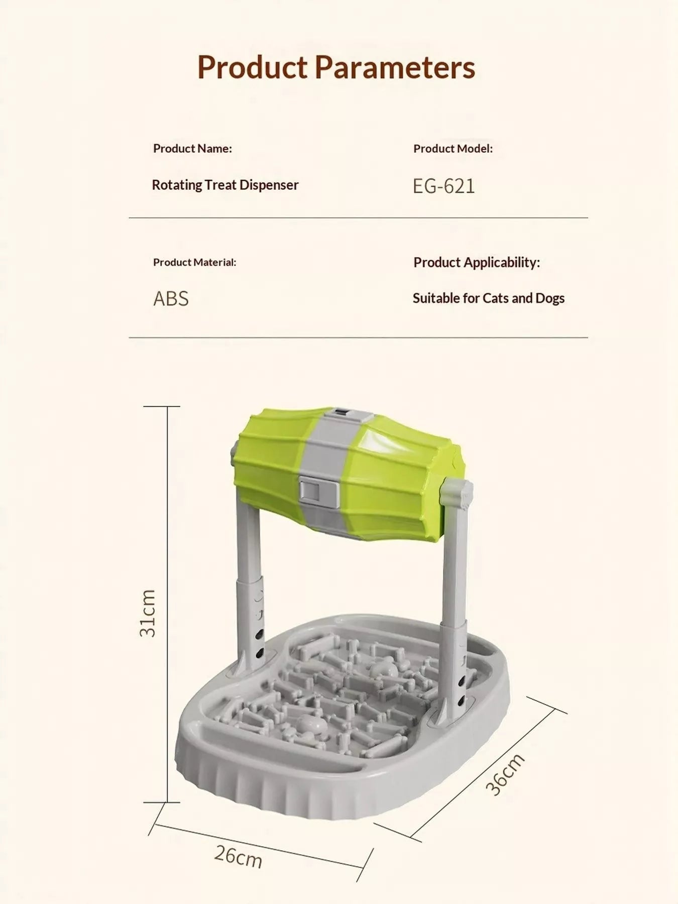 Adjustable Height Pet Feeding Station with Double Bowls – view 7