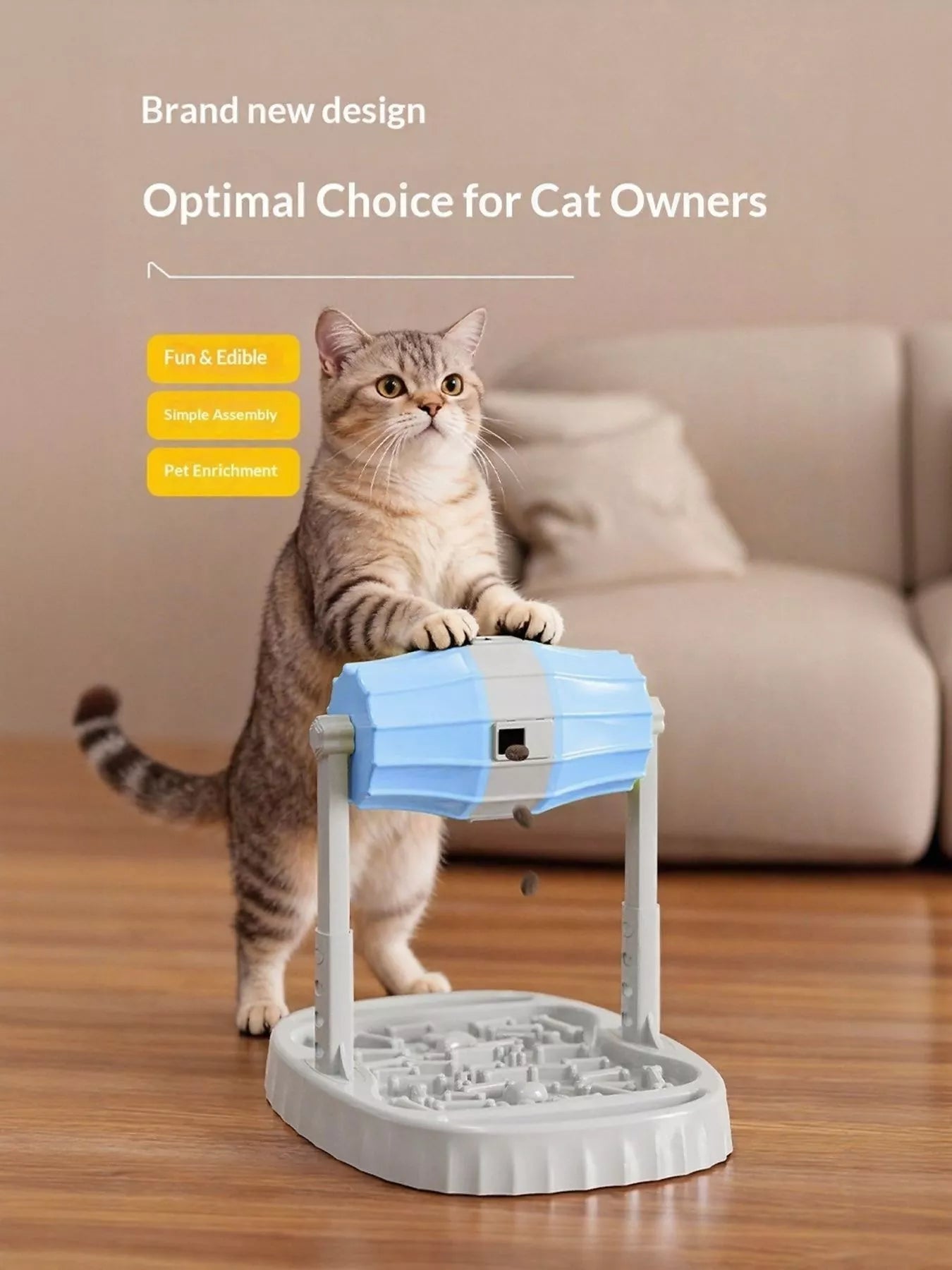 Adjustable Height Pet Feeding Station with Double Bowls – view 9