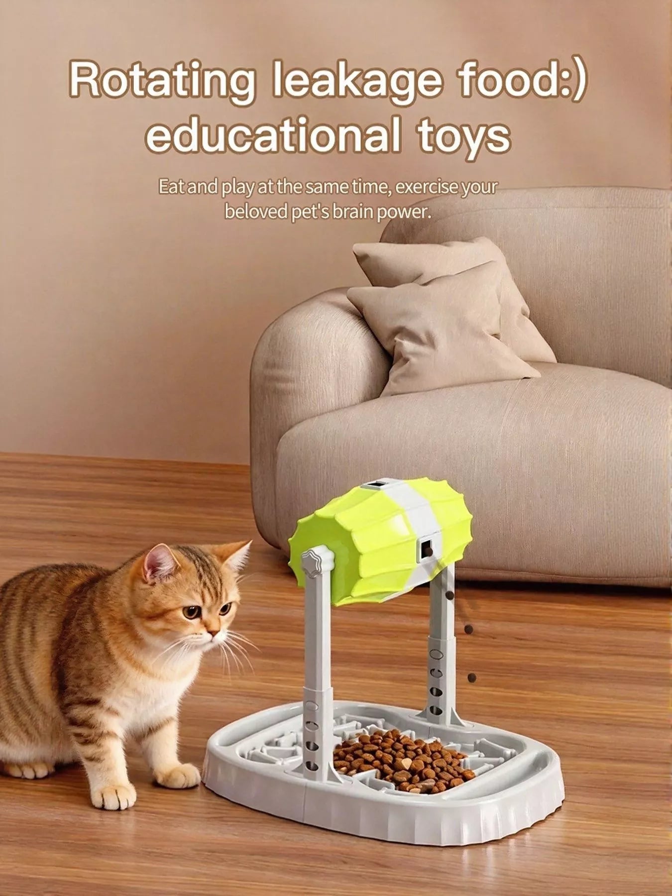 Adjustable height pet feeding station with double bowls for dogs and cats
