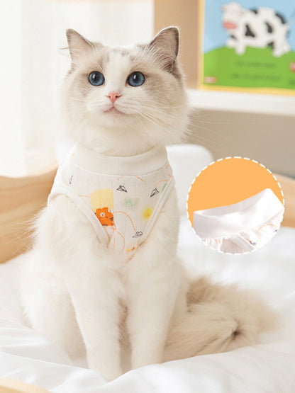 Adjustable Lace-Up Cotton Pet Recovery Suit – Post-Surgery Bodysuit for Dogs & Cats – view 3