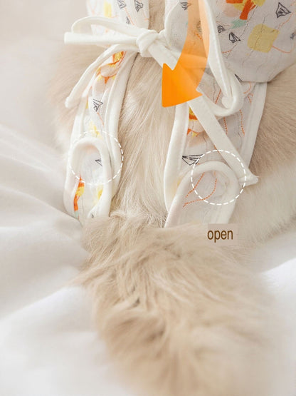 Adjustable Lace-Up Cotton Pet Recovery Suit – Post-Surgery Bodysuit for Dogs & Cats – view 4