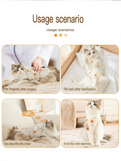 Adjustable Lace-Up Cotton Pet Recovery Suit – Post-Surgery Bodysuit for Dogs & Cats – view 6