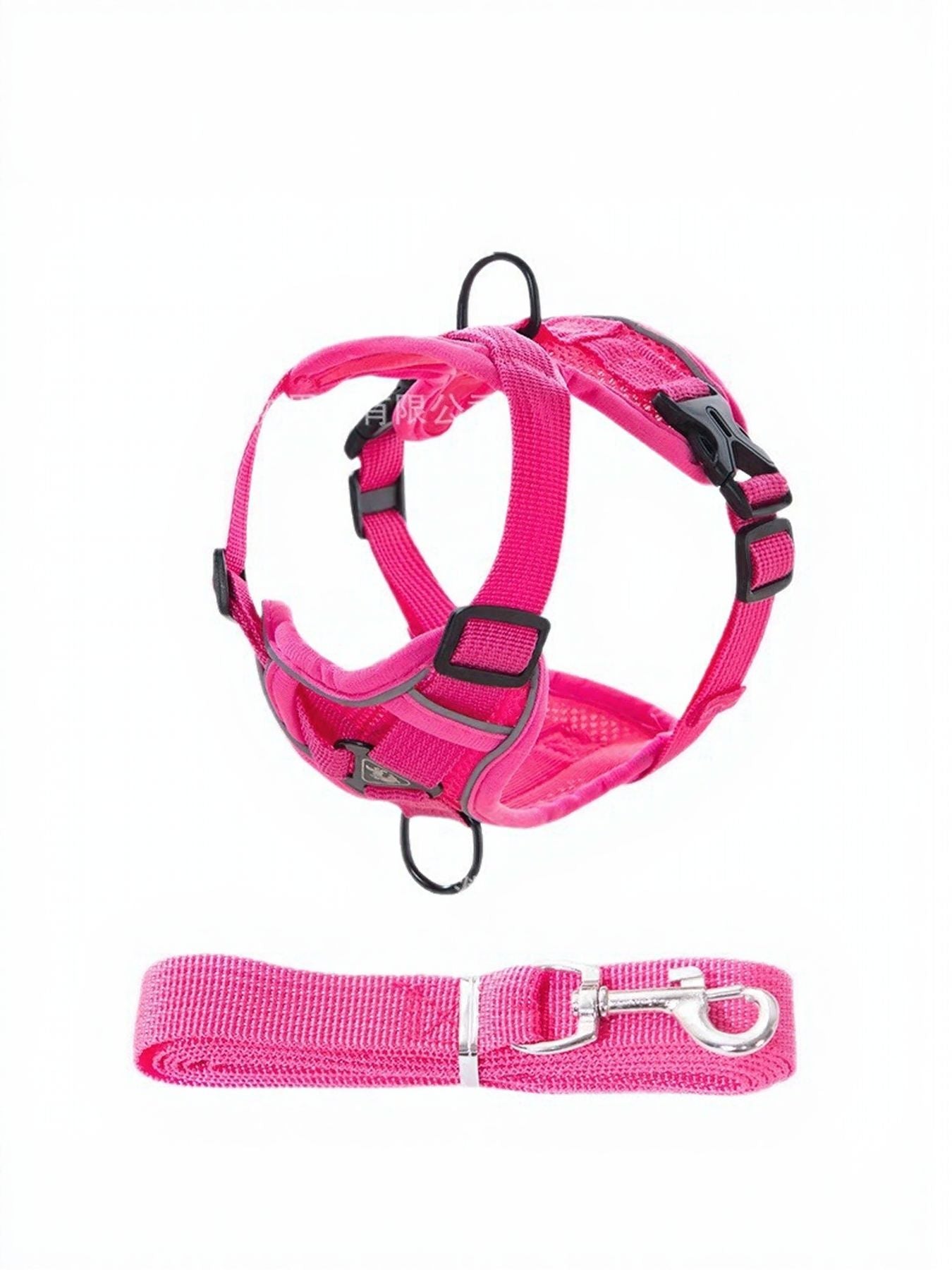 Adjustable Polyester Pet Harness & Leash Set – 2-Piece Walking Set for Dogs & Cats – view 7