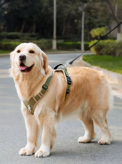 Adjustable reflective no-pull pet harness, safe walking harness for dogs