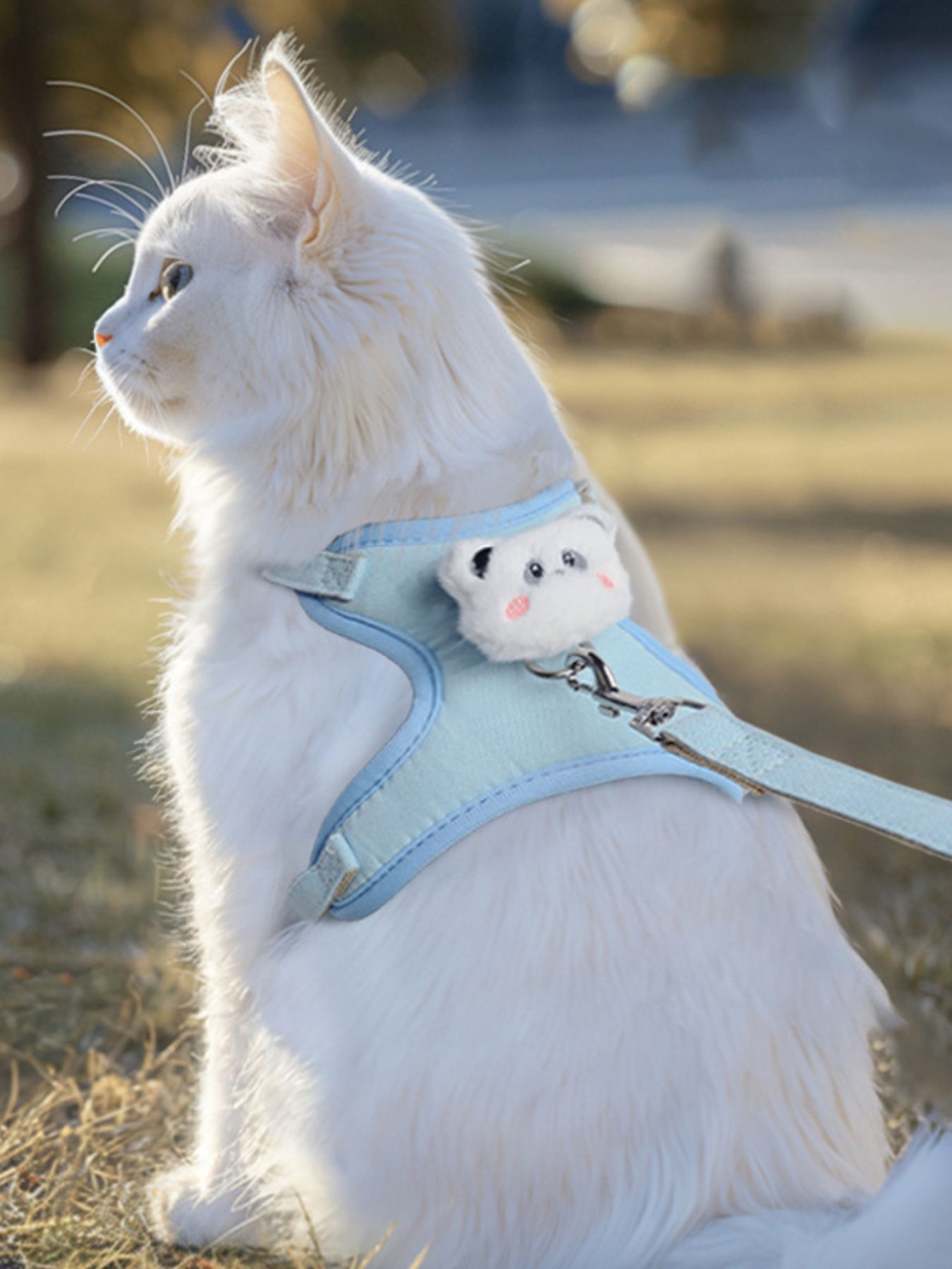 Animal Print Breathable Mesh Pet Harness – Lightweight Dog & Cat Walking Harness – view 5