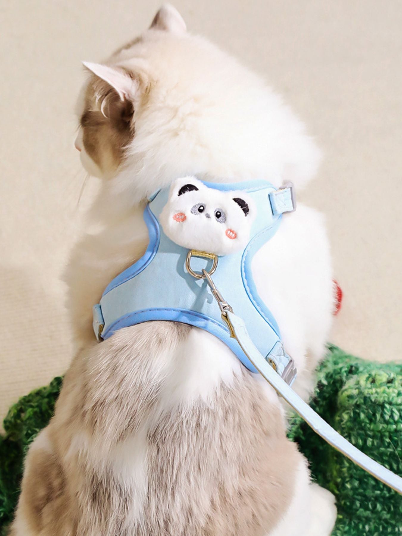 Animal Print Breathable Mesh Pet Harness – Lightweight Dog & Cat Walking Harness – view 7