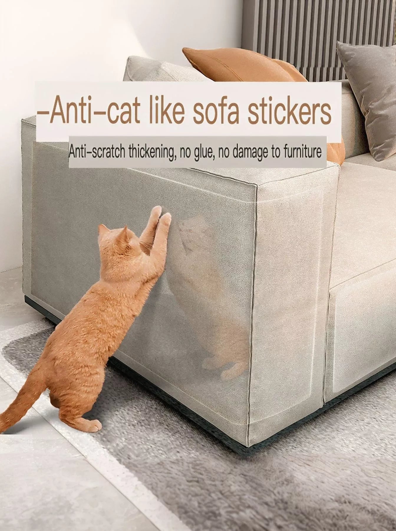 Anti-Scratch Thickened PVC Sofa Pet Furniture Protector – Cat & Dog Scratch Guard – view 11