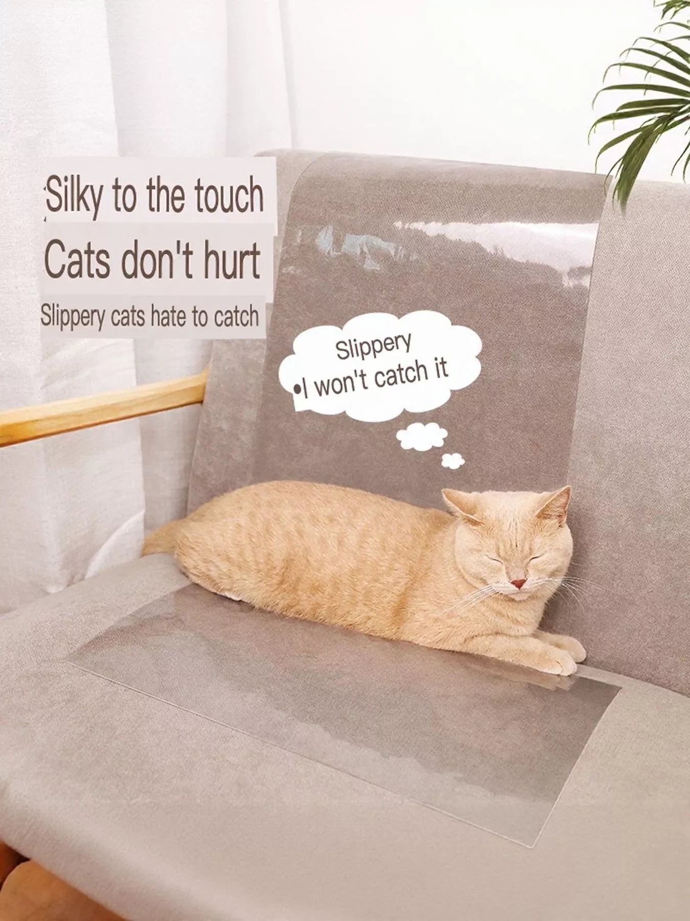 Anti-Scratch Thickened PVC Sofa Pet Furniture Protector – Cat & Dog Scratch Guard – view 2