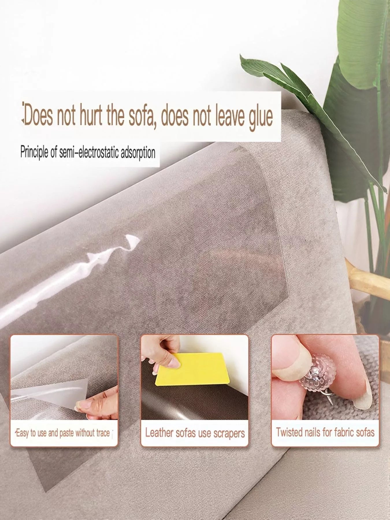 Anti-Scratch Thickened PVC Sofa Pet Furniture Protector – Cat & Dog Scratch Guard – view 7