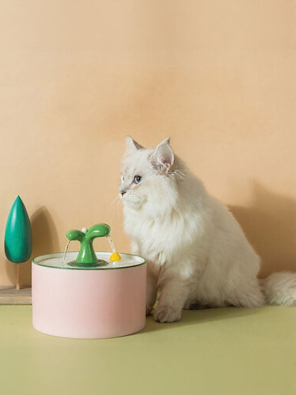 Automatic ceramic pet drinking fountain for dogs and cats