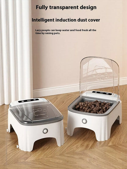 Automatic Electric Pet Feeder with Elevated Bowl – view 2