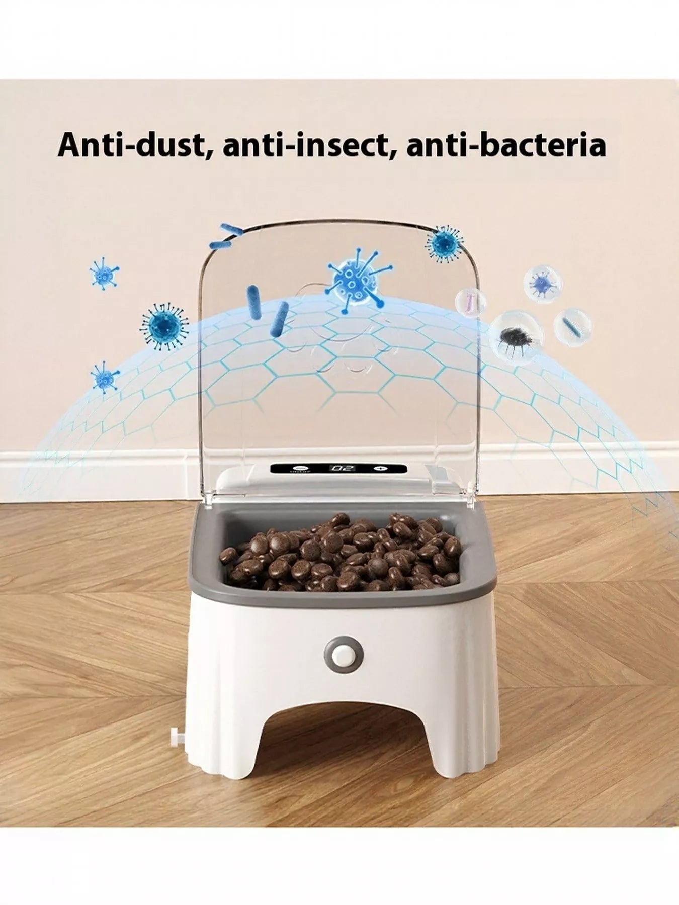 Automatic Electric Pet Feeder with Elevated Bowl – view 4