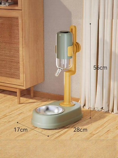Automatic Gravity-Fed Plastic Pet Food & Water Dispenser Bowl – Self-Refilling Station – view 11