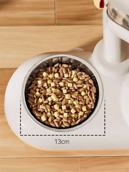Automatic Gravity-Fed Plastic Pet Food & Water Dispenser Bowl – Self-Refilling Station – view 6