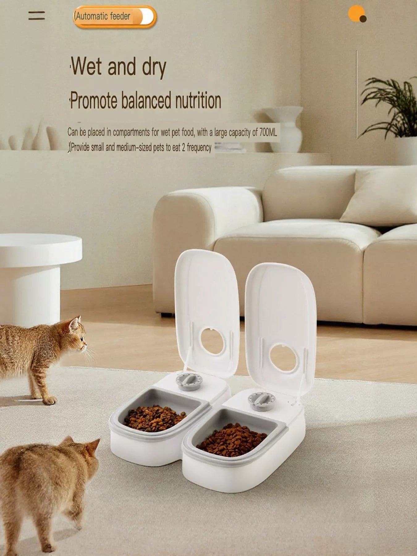 Automatic Gravity Pet Feeder with Portion Control – view 6