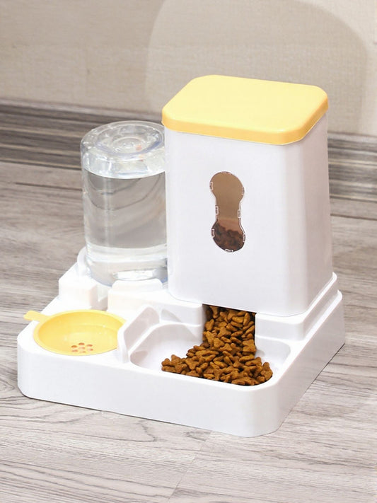 Automatic pet feeder and water dispenser set for cats and dogs