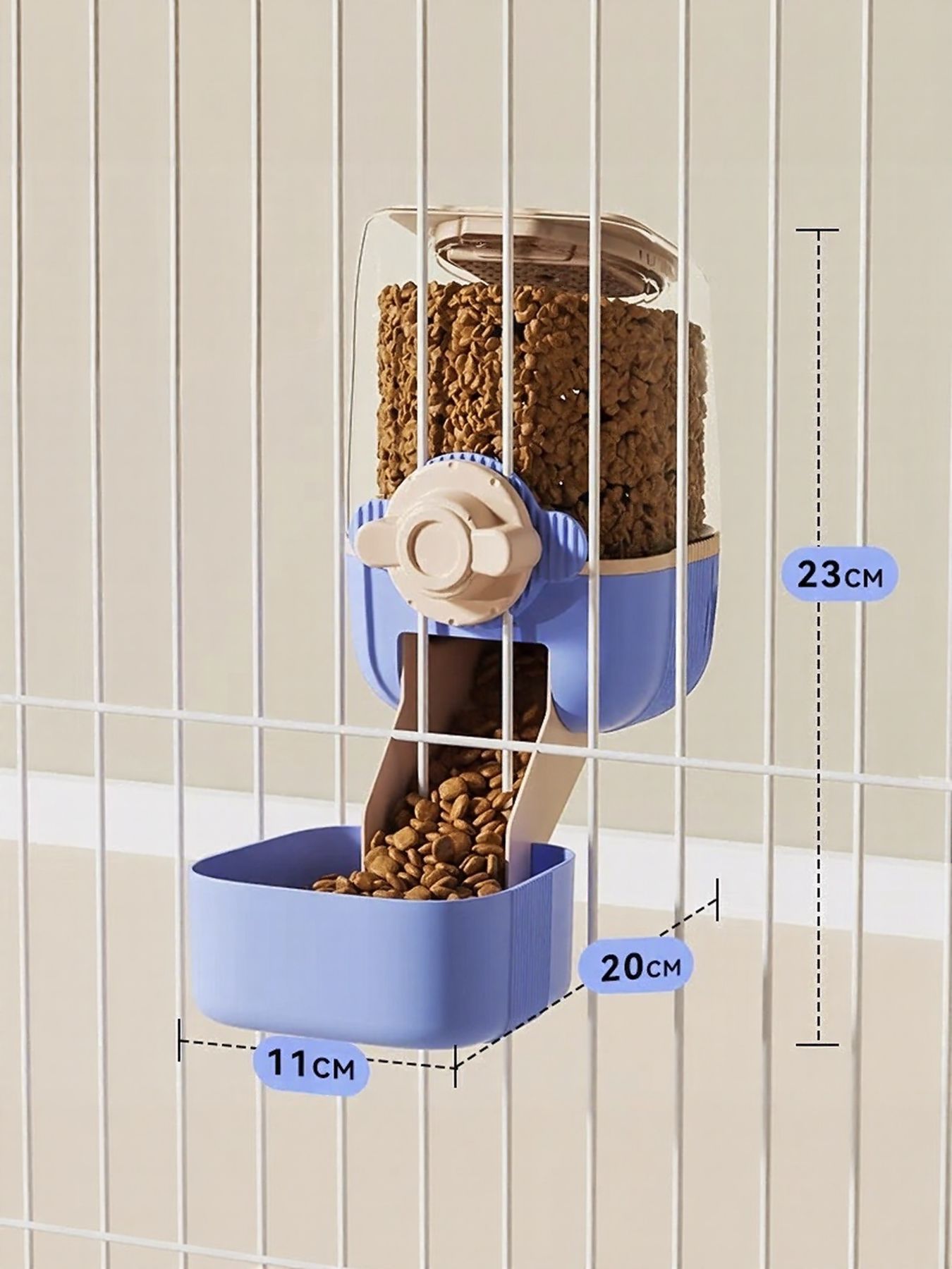 Automatic Plastic Pet Feeder & Waterer – Self-Dispensing Food & Water Station for Dogs & Cats – view 2