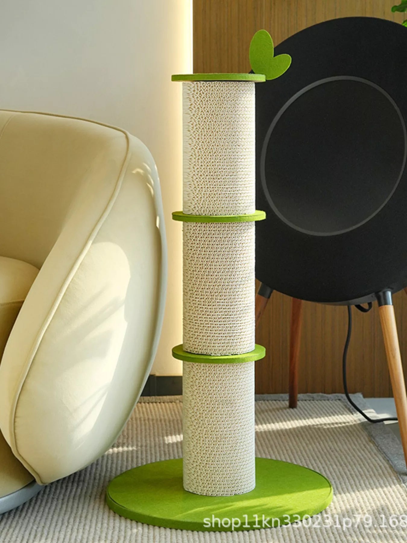 Bamboo Shaped Linen Cat Scratching Post – view 2