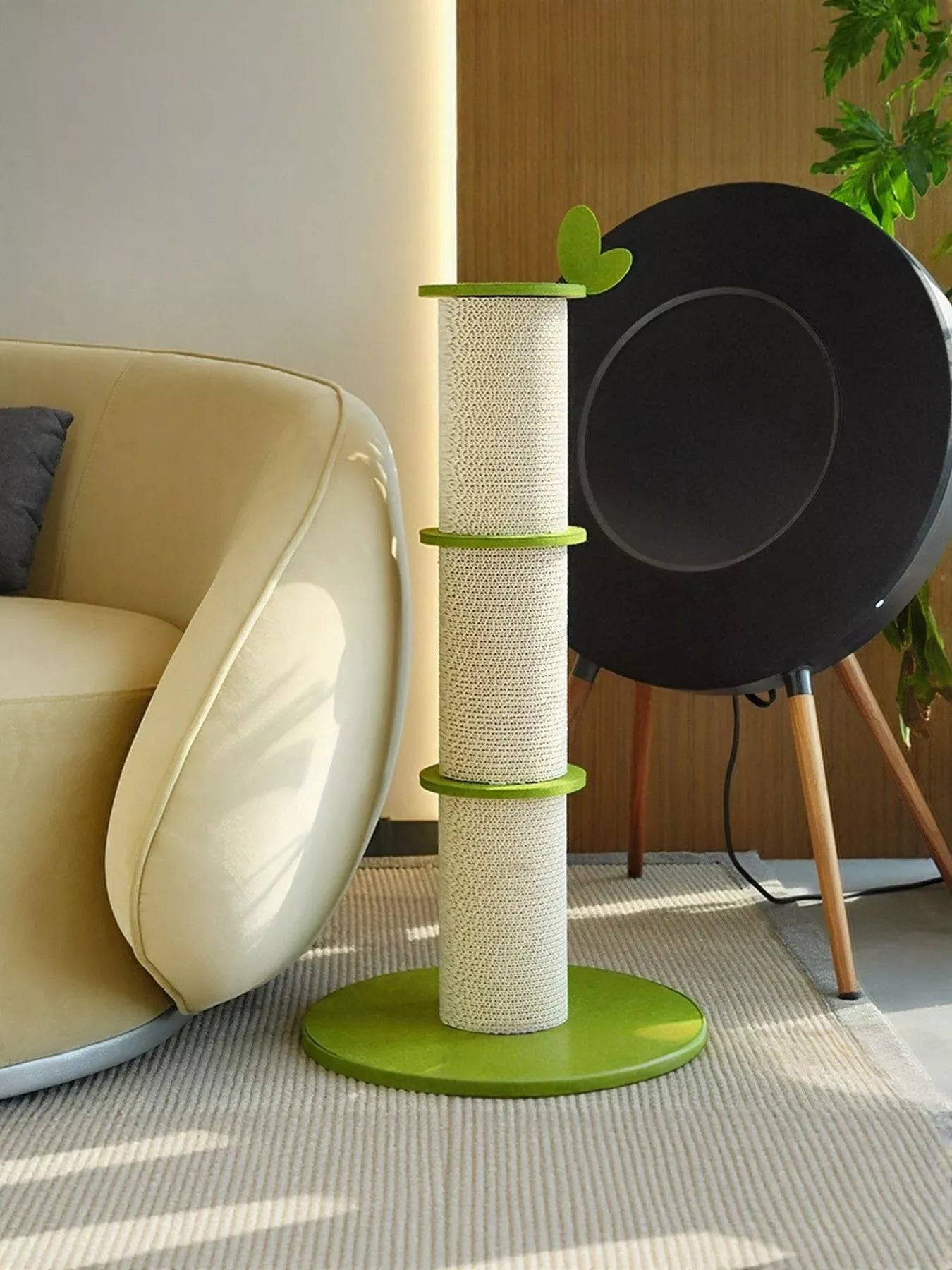 Bamboo Shaped Linen Cat Scratching Post – view 3