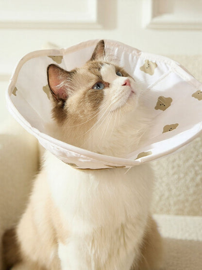 Bear Pattern Soft Protective Pet Collar – Recovery Cone Alternative for Dogs & Cats – view 2