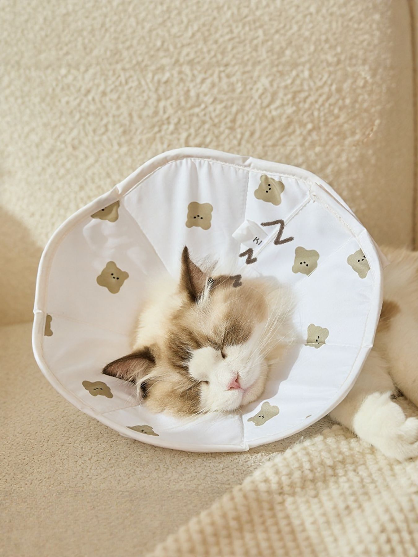 Bear Pattern Soft Protective Pet Collar – Recovery Cone Alternative for Dogs & Cats – view 3