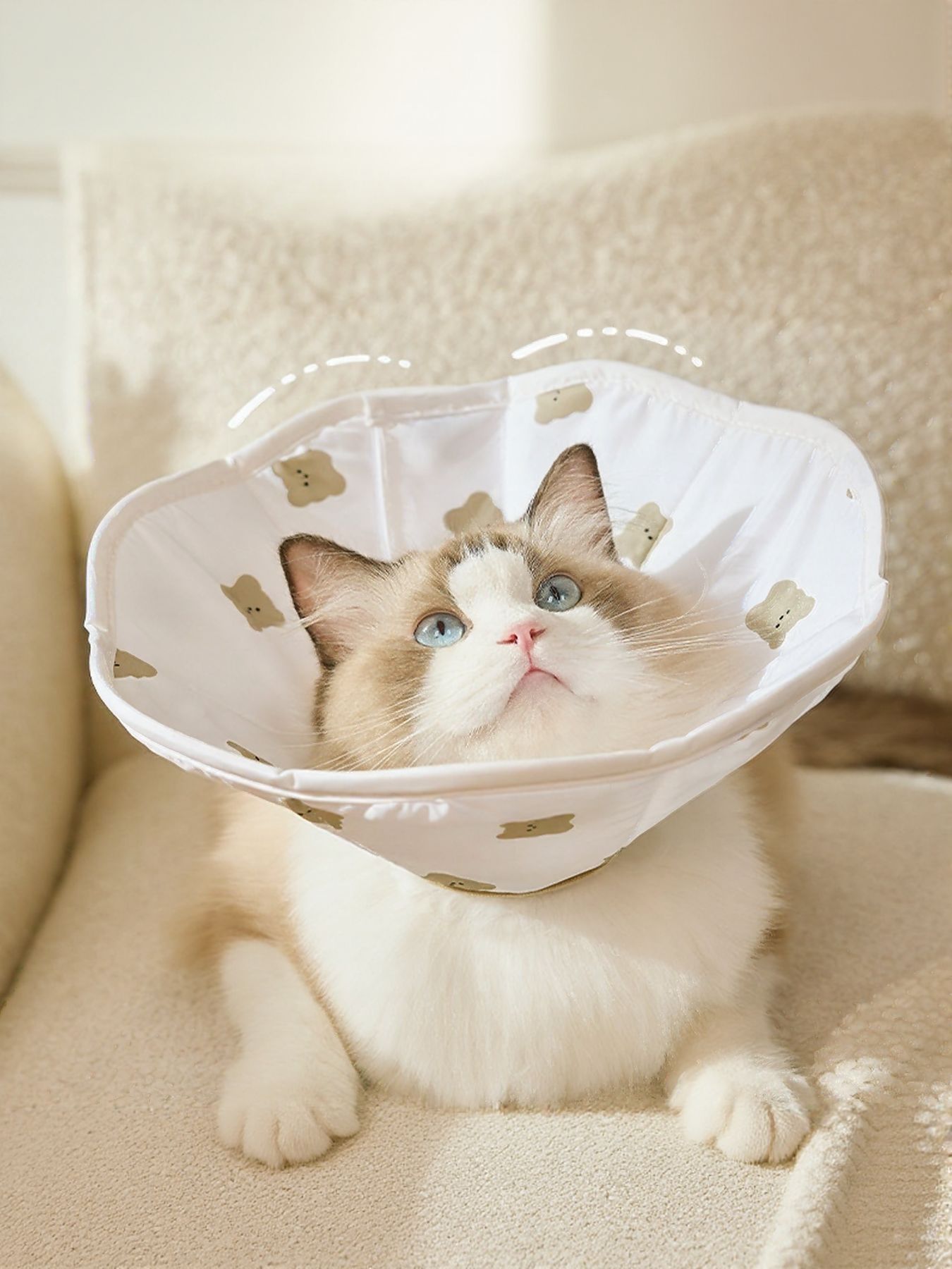 Bear Pattern Soft Protective Pet Collar – Recovery Cone Alternative for Dogs & Cats – view 4
