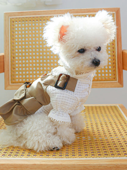Belted Buckle Pet Trench Coat – Polyester Dog & Cat Coat, XS–XL – view 2