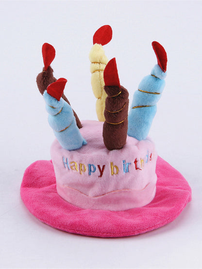 Birthday Cake Candle Pet Party Hat – Polyester Novelty Hat for Dogs & Cats – view 3