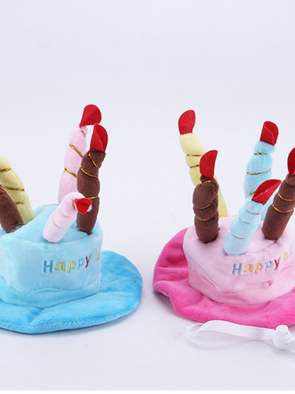 Birthday Cake Candle Pet Party Hat – Polyester Novelty Hat for Dogs & Cats – view 5