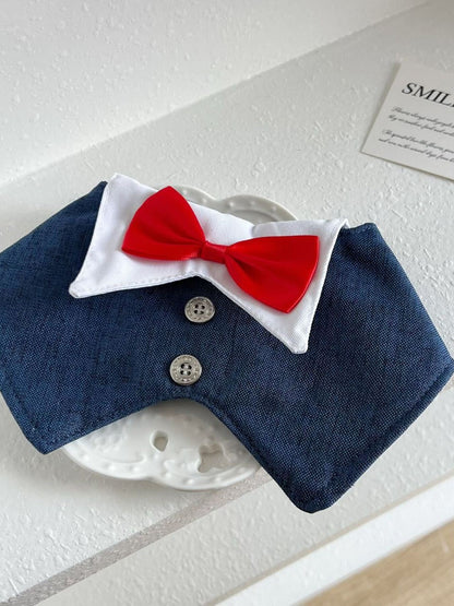 Bow Tie Pet Tuxedo – Formal Button-Up Suit for Dogs & Cats – view 9