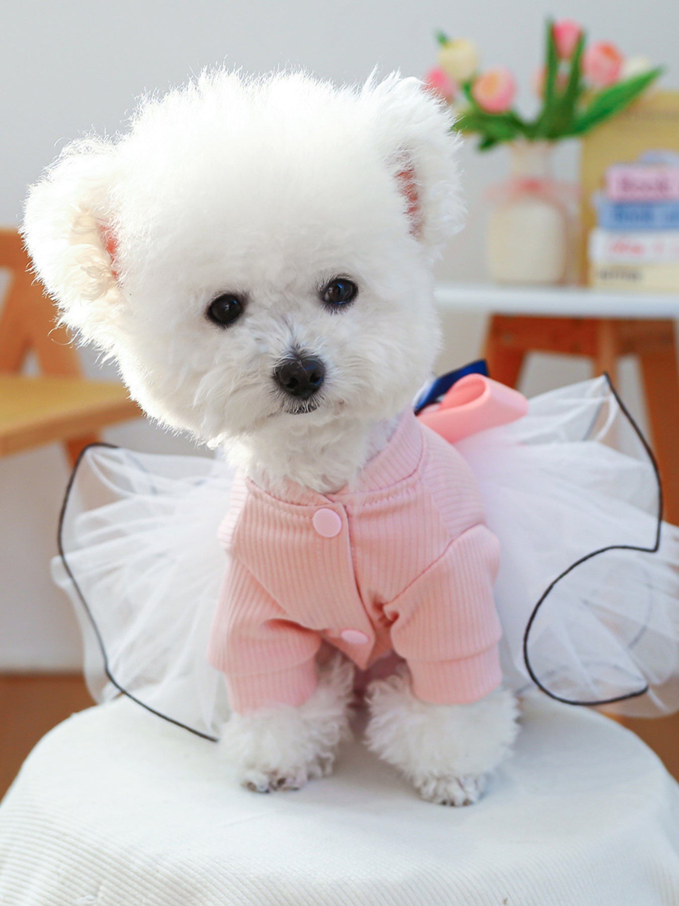 Bow Tutu Pet Dress – Layered Tulle Dress for Dogs & Cats – view 10