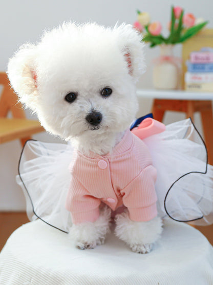 Bow Tutu Pet Dress – Layered Tulle Dress for Dogs & Cats – view 10