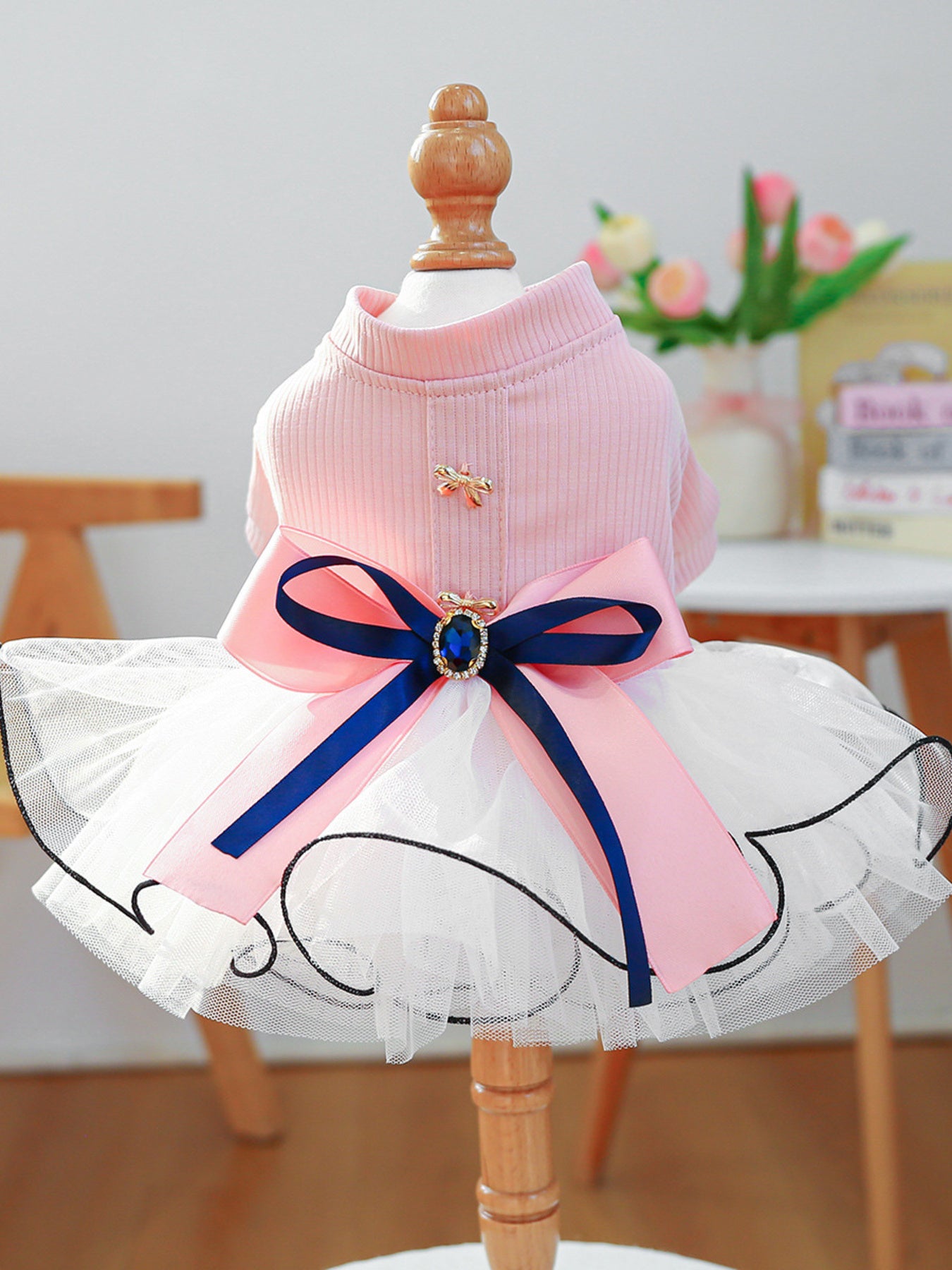 Bow Tutu Pet Dress – Layered Tulle Dress for Dogs & Cats – view 12