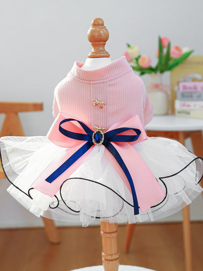 Bow Tutu Pet Dress – Layered Tulle Dress for Dogs & Cats – view 12