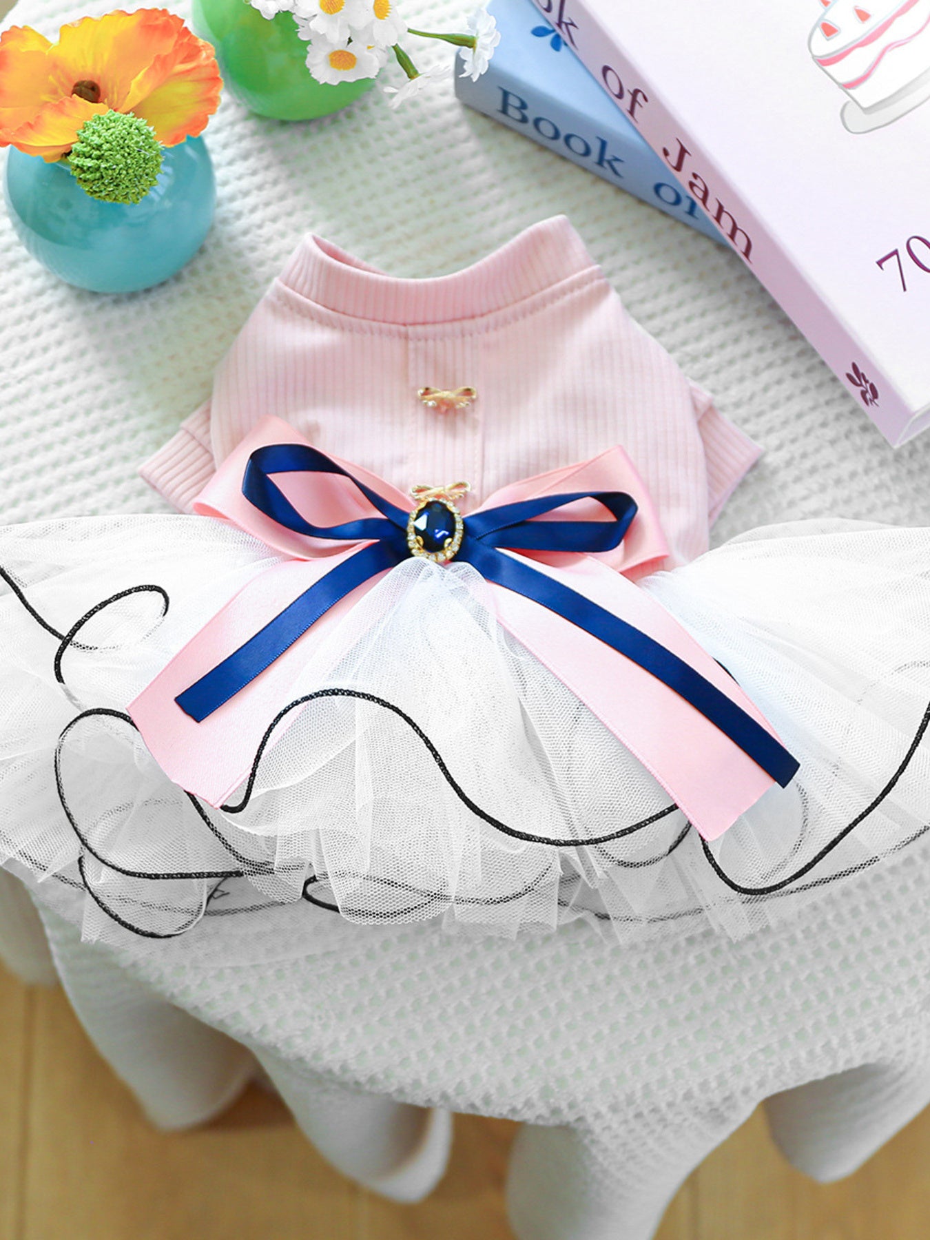 Bow Tutu Pet Dress – Layered Tulle Dress for Dogs & Cats – view 13