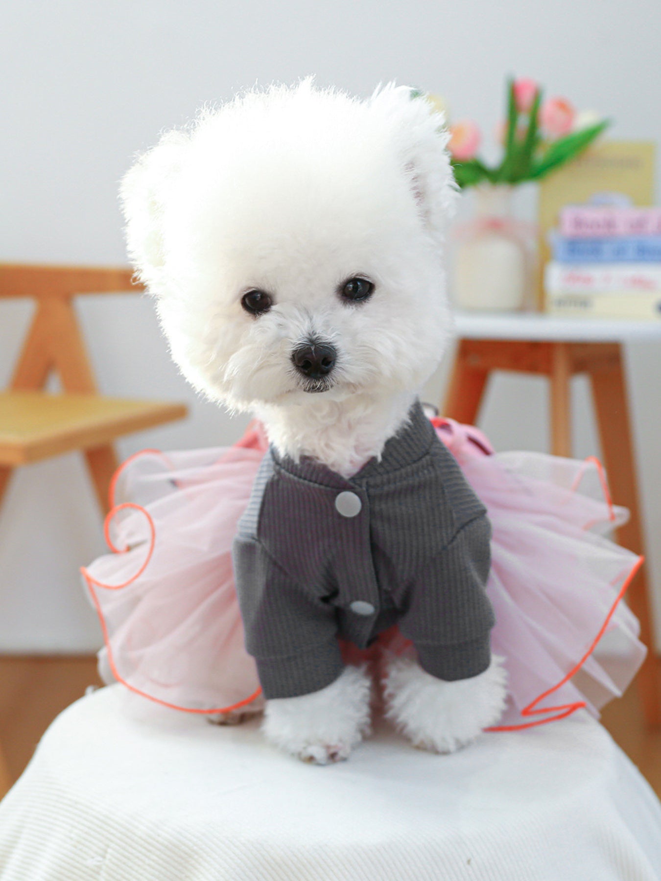 Bow Tutu Pet Dress – Layered Tulle Dress for Dogs & Cats – view 3