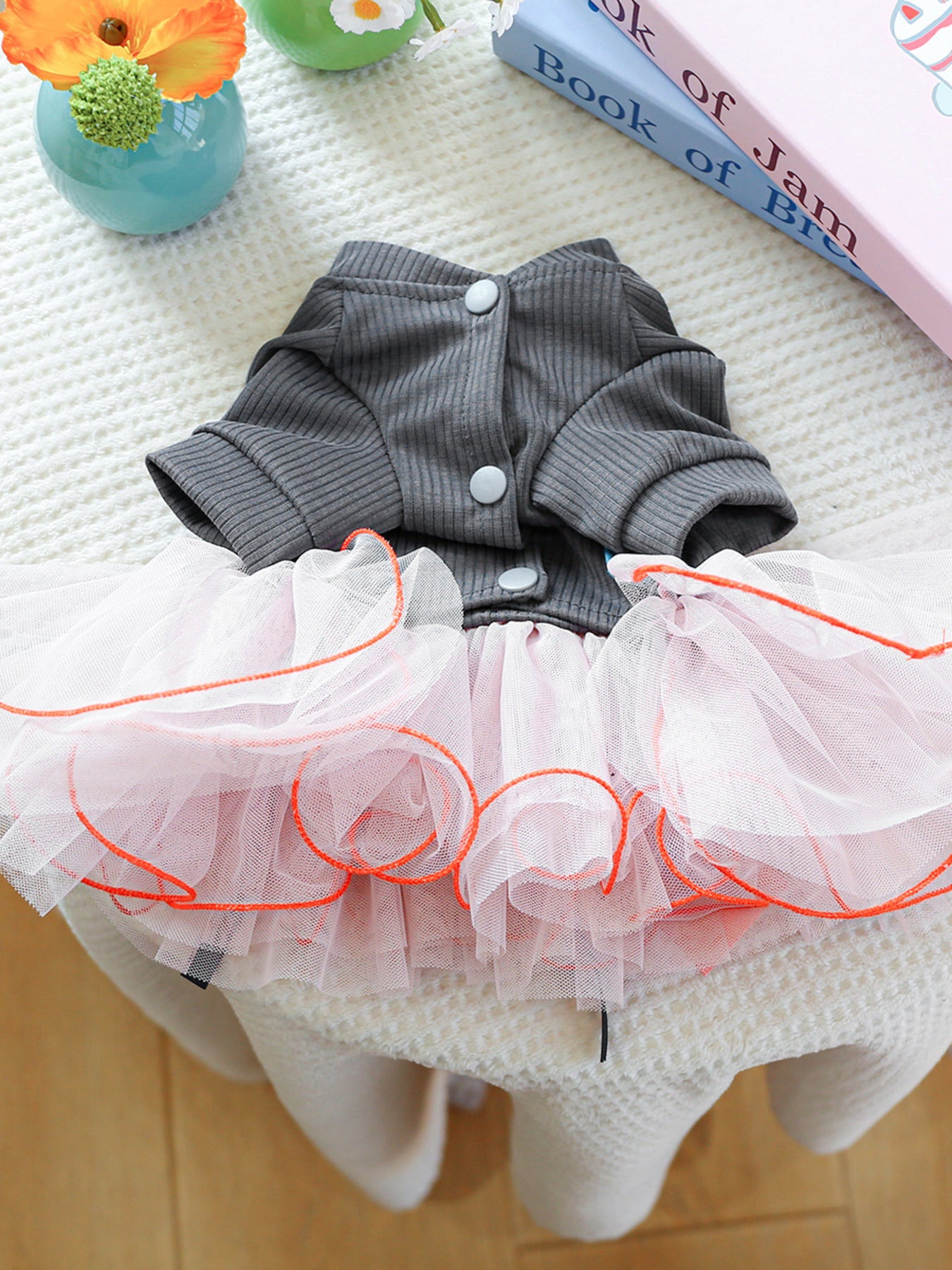Bow Tutu Pet Dress – Layered Tulle Dress for Dogs & Cats – view 5